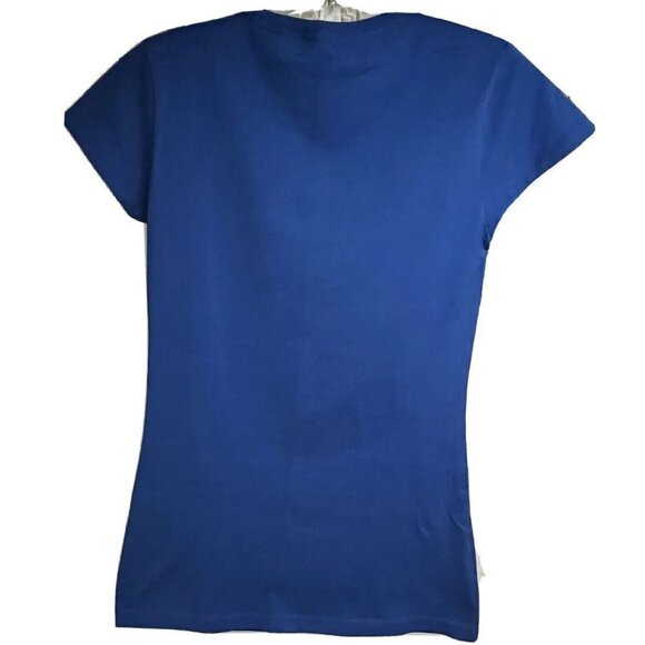 Teefury Blue Graphic Tee Medium Batman Minion Superhero Stretch Despicable Me - Picture 2 of 4